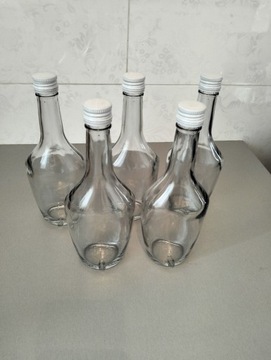 Butelki szklane 0,5 l, 5 sztuk
