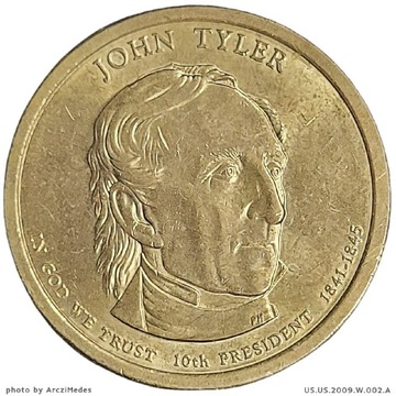 1 dolar John Tyler (1841-1845), 2009, USA, Denver