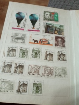 Klaser ze znaczkami roznymi lata 50 60