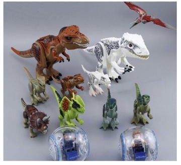 STADO JURASSIC WORLD FIGURKI DINOZAURY 10 SZT 24H