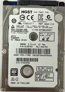 Dysk HGST Z5K500-500 500GB SATA II 2,5" 452