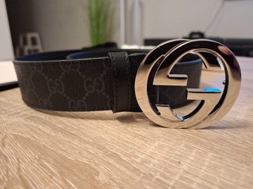 Pasek Gucci z płótna 'GG SUPREME' 