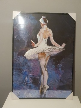 Obraz na płótnie baletnica czarna ramka balerina