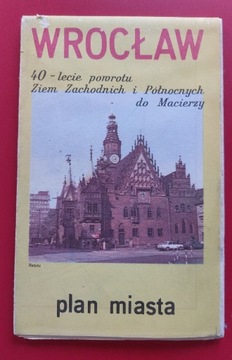 Wrocław plan miasta mapa 1985 r.