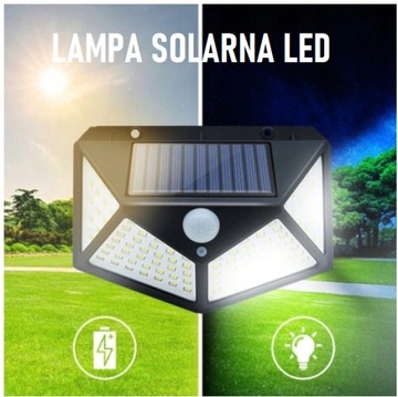 Solarna lampa LED czujnik ruchu PIR zmierzchu 1500