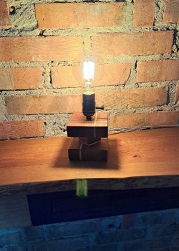 Lampa stojąca mahoń + brzoza