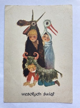 I. Czarnecka  Wesołych Świąt pocztówka 