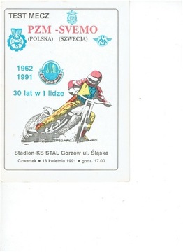 test mecz PL-Szwecja Gorzów Wlkp. 1991 r/czysty/