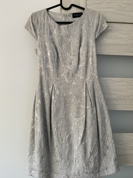 Żakardowa sukienka z metalicznym połyskiem-Mohito 