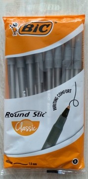 Długopis BIC Round Stick czarny 8 sztuk