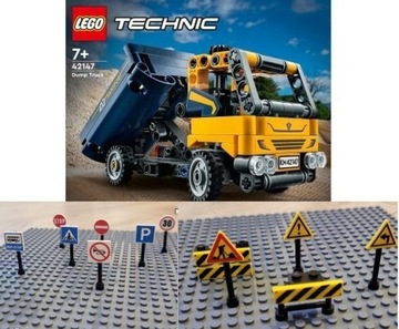 Lego technic wywrotka 42147 + znaki drogowe