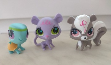 Littlest Pet Shop figurki zestaw 3 szt. stan bdb