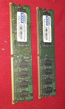 Pamięć RAM DDR 2, 2 x 1 GB PC5300 DIMM