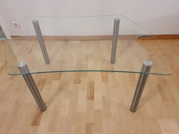 Stół szklany asymetryczny