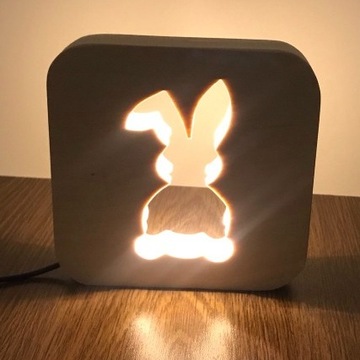 Lampa lampka dekoracyjna zając wielkanocny królik