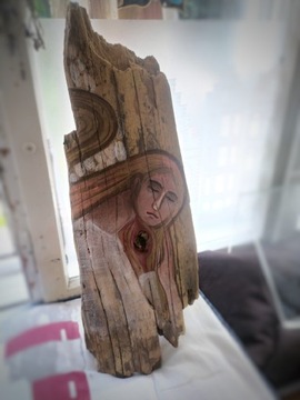 Obraz na starym drewnie- Anioł 