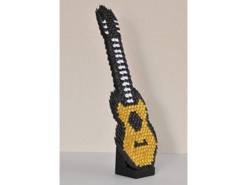 Gitara - origami modułowe 3D, dla gitarzysty...