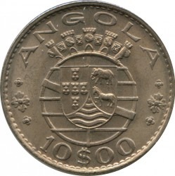 Moneta Angola 10 Escudo 1970