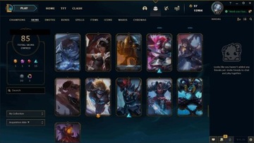 Konto LEAGUE OF LEGENDS  EUNE 103 Champ 85 skinów 