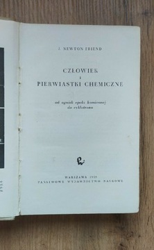 Człowiek i pierwiastki chemiczne J. Newton Friend