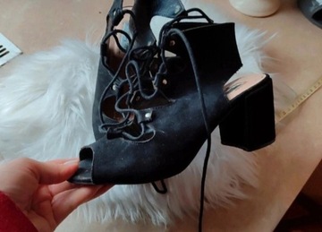 Buty czarne zamszowe damskie Primark  39 zamsz