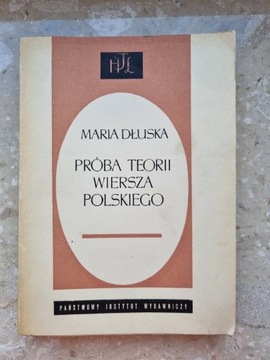 M. Dłuska: Próba teorii wiersza polskiego, wyd. I