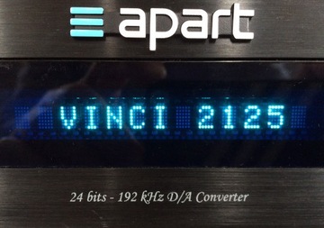 Wzmacniacz APART AUDIO VINCI 2125 , DAC , MM/MC