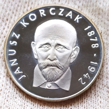 100 zł Janusz Korczak 1978 srebro + pudełko