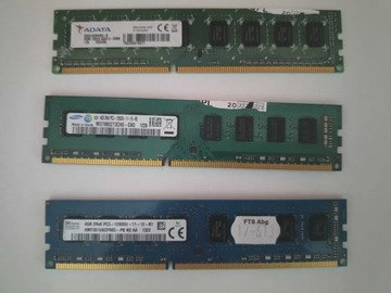 Pamięć Ram DDR3 1600MHZ 4GB (12Gb)