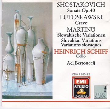 Shostakovich Lutosławski Martinu / Cello & Piano / Schiff , Bertoncejl