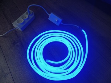 Neon LED Flex Niebieski 4m 230V + ściemniacz 8x16