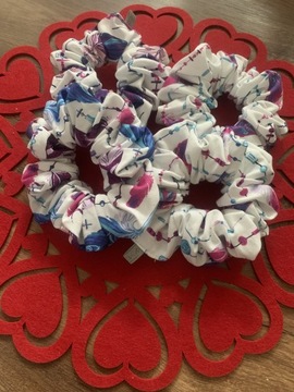 Gumki scrunchie z bawełny handmade