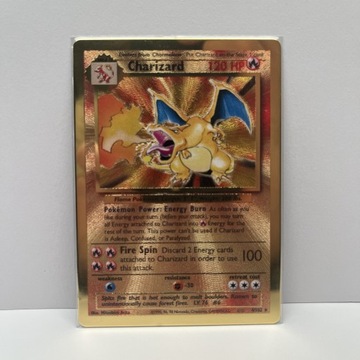 Metalowa karta Pokemon TCG Charizard