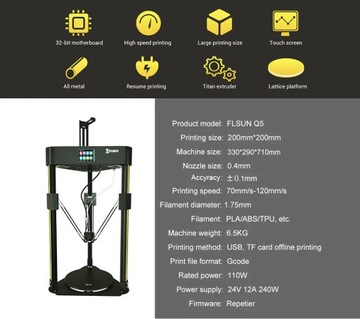 Flsun Q5 cicha, szybka, precyzyjna drukarka 3D #17