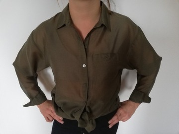 Koszula khaki H&M, rozmiar S (34)