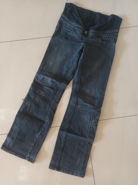 Spodnie ciążowe jeans czarne bonprix - bojówki