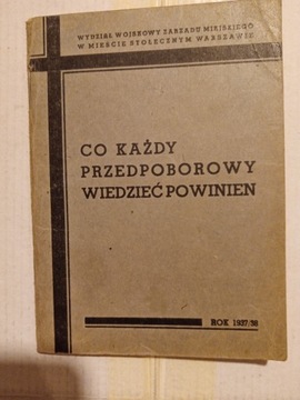 Co każdy przedpoborowy wiedzieć powinien 1937