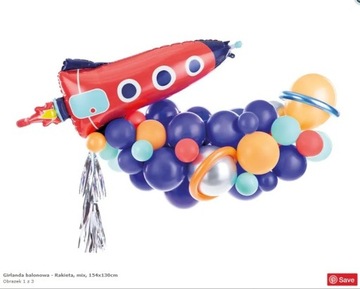 Girlanda balonowa rakieta