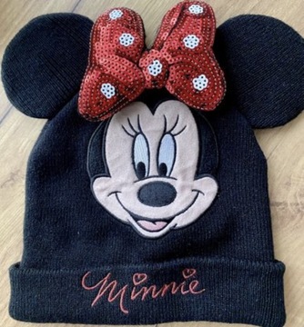 Sprzedam czapkę czarna H&M myszka Minnie 110/128