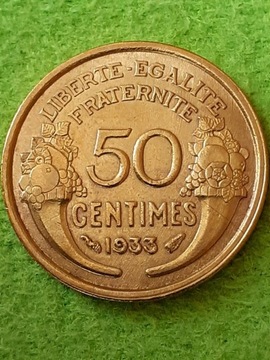 50 CENTIMES 1933 FRANCJA