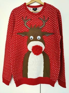 *F&F świąteczny sweter renifer ciepły  M 38 