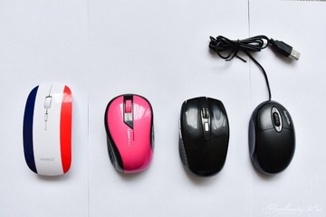Mysz komputerowa 3xbezprzewodowa + 1 mysz na kablu