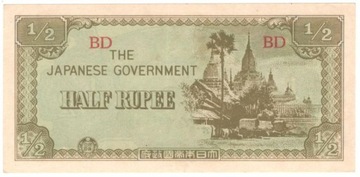 Birma  1/2 rupee 1942 