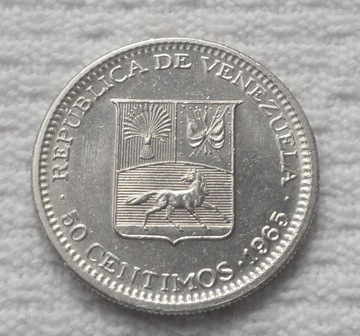Wenezuela 50 centymów centimos 1965 KM# 41