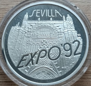 200 000zł  1992r.Expo'92 Sevilla Ag999 L