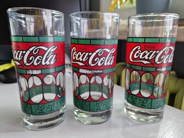 Szklanki coca cola vintage lata 80 kolekcjonerskie