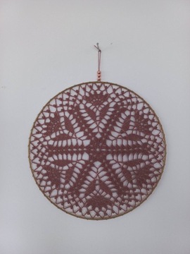 Mandala Łapacz snów na obręczy 30 cm 35 cm