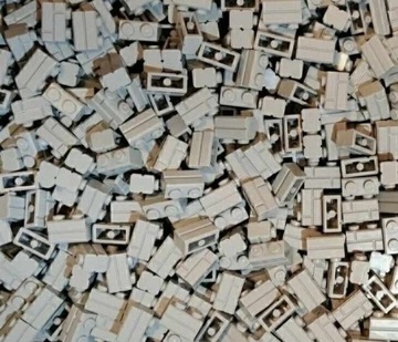 klocki LEGO Cegły Cegiełki 100szt jasno-szare