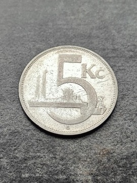 5 koron 1929 r. Czechosłowacja srebro 