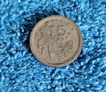 Moneta pamiątkowa Hiszpania 5 peset 1996 La Rioja